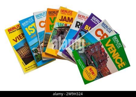 Berlitz Travel Guide Guide di viaggio isolate su sfondo bianco libri di viaggio Foto Stock