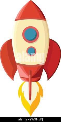 Flying Rocket Clipart Vector Illustrazione Vettoriale