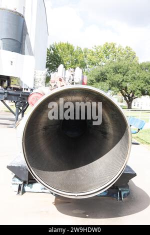 Houston, USA - 22 ottobre 2023: Rocket turbine presso lo Houston Space Center di Houston, Texas, USA. Foto Stock