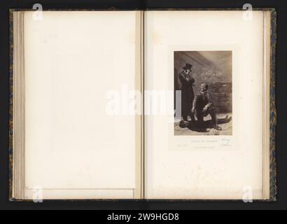 Produzione fotografica di un disegno di Jean Valjean e del corpo di Marius alle barricate di Les Misérables di Victor Hugo, Gilmer, dopo Gustave Brion, c. 1857 - in o prima c. 1862 fotografare Parigi supporto fotografico albumen stampare personaggi letterari e oggetti Foto Stock