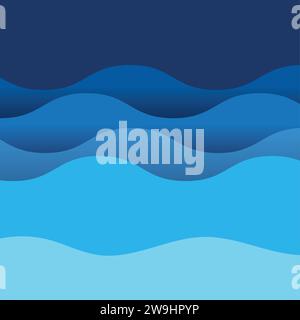 Sfondo blu testurizzato con diversi livelli vettore Illustrazione Vettoriale