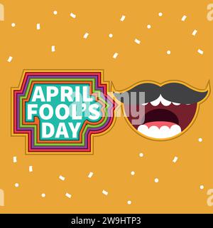 Modello colorato per il giorno del folletto di aprile Vector Illustrazione Vettoriale