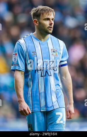 Coventry, Regno Unito. 26 dicembre 2023. Coventry City attaccante Matthew Godden (24) in azione durante la partita del Coventry City FC contro Sheffield Wednesday FC Sky BET EFL Championship alla Coventry Building Society Arena, Coventry, Inghilterra, Regno Unito il 26 dicembre 2023 Credit: Every Second Media/Alamy Live News Foto Stock