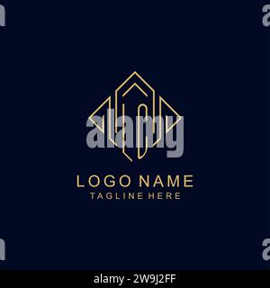 Logo iniziale monogramma LC con grafica vettoriale di design in stile rombo Illustrazione Vettoriale