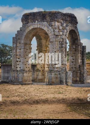 Antica architettura romana in Spagna, Arco di Trionfo di Caparra Foto Stock