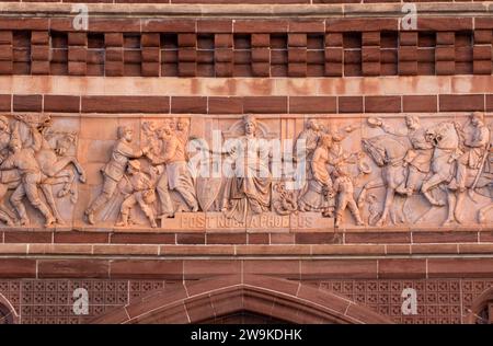 Soldati e marinai Memorial Arch, Bushnell Park di Hartford, Connecticut Foto Stock