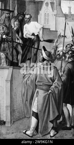 Ecce Homo, (inverso) Christ Blessing; The Disrobing of Christ, (inverso) Saint John the Baptist 1911 di Cornelis Engebrechtsz Foto Stock