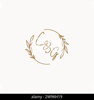 Idee per il design del logo delle iniziali di nozze in CG Illustrazione Vettoriale