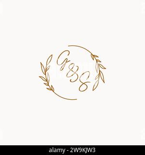 Idee per il design del logo GS Wedding Initials Illustrazione Vettoriale