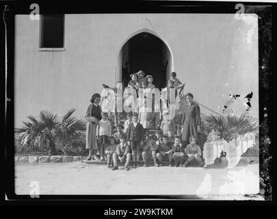 Attività sionista intorno a Haifa. Haifa, Kindergarten class nei pressi della Scuola Tecnica Foto Stock