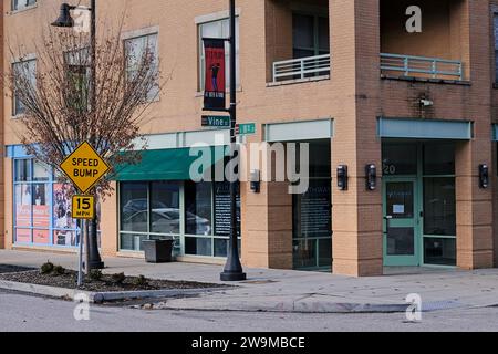 Kansas City, Missouri - 28 dicembre 2023: 18th and Vine Jazz District in KC Foto Stock