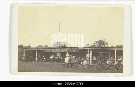 Veduta di una mostra agricola a Middelburg, 1862 - 1870 Fotografia. Visita la card di supporto fotografico di Middelburg. collezione di stampe di albumi in cartone, mostra, mostra. Agricoltura Middelburg Foto Stock