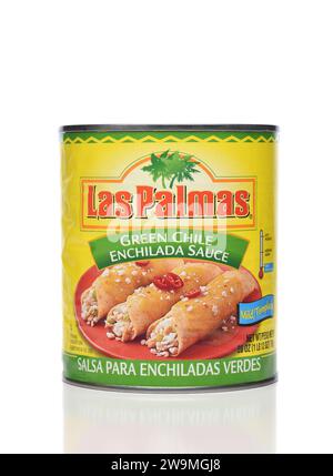 IRVINE, CALIFORNIA - 28 DEC 2023: Una lattina di Las Palmas Green Chile Enchilada Sauce. Foto Stock