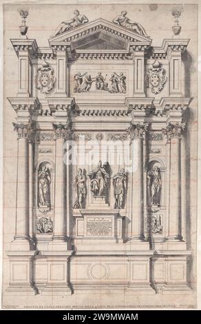 Disegno del monumento di Leonardo Loredano 1966 di Pietro Antonio Torri Foto Stock