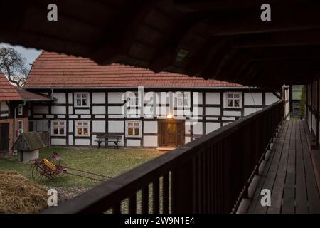 Albrecht Cottage museo, e più di un centenario casa a scacchi a Swolowo, Polonia, chiamato la capitale della casa a scacchi Terra © Wojciech S. Foto Stock