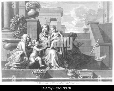 Holy Family on the Steps 1953 di Nicolas Poussin Foto Stock