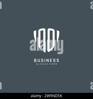 Iniziali SENZA logo forma di protezione, design creativo del logo grafica vettoriale Illustrazione Vettoriale