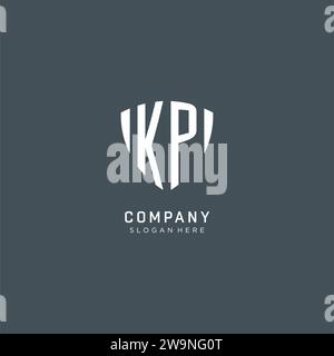 Logo KP con logo iniziale, design creativo, grafica vettoriale Illustrazione Vettoriale
