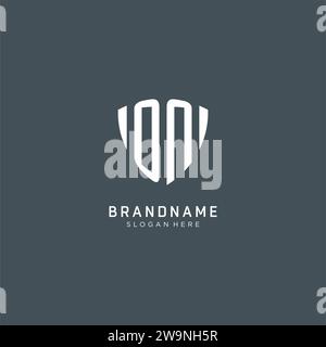 Iniziali SULLA forma della protezione del logo, grafica vettoriale del concetto di design creativo del logo Illustrazione Vettoriale