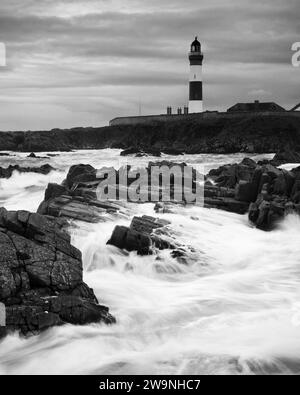 Fotografia di © Jamie Callister. Buchan Ness Lighthouse, Buchan, Aberdeenshire, North East Scotland, 14 novembre, 2023 Foto Stock