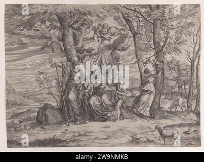 Il resto del volo in Egitto 1917 da Tiziano (Tiziano Vecellio) Foto Stock