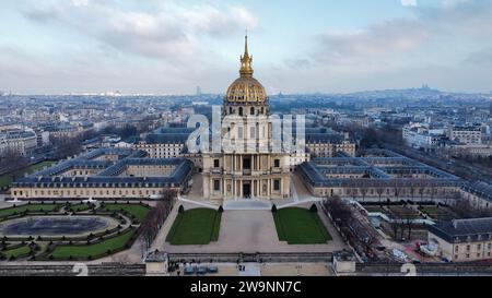Foto drone Invalides Hotel Parigi Francia Europa Foto Stock