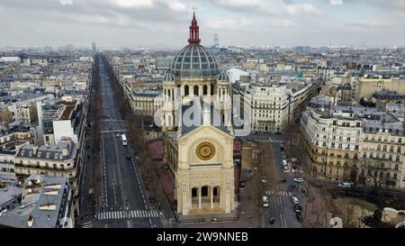 Drone foto Chiesa di Saint-Augustin, Église Saint-Augustin Parigi Francia Europa Foto Stock