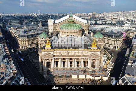 Drone foto Garnier Palace, Palais Garnier Parigi francia europa Foto Stock