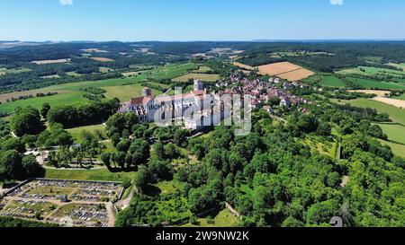 Foto drone basilica Vezelay Francia Europa Foto Stock