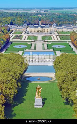 Francia, Seine-et-Marne (77), Maincy, le château de Vaux-le-Vicomte (vue aérienne) // Francia, Seine et Marne, Maincy, Chateau de Vaux le Vicomte (aeria Foto Stock