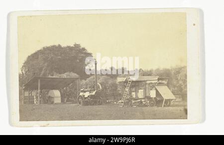 Veduta di una mostra agricola a Middelburg, 1862 - 1870 Fotografia. Visita la card di supporto fotografico di Middelburg. collezione di stampe di albumi in cartone, mostra, mostra. Agricoltura Middelburg Foto Stock