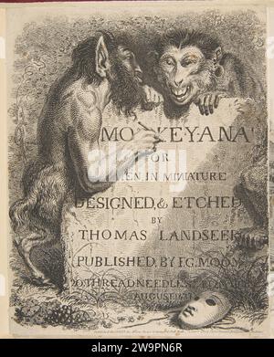 Title Page: Monkey-Ana or Men, in miniatura 1917 di Francis Graham Moon Foto Stock