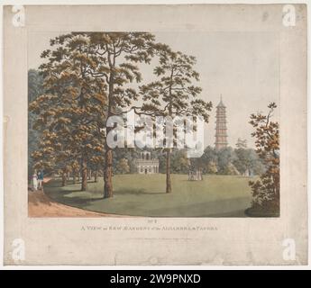 Una veduta nei Giardini Kew dell'Alhambra e della Pagoda 1963 di Franz Joseph Manskirch Foto Stock