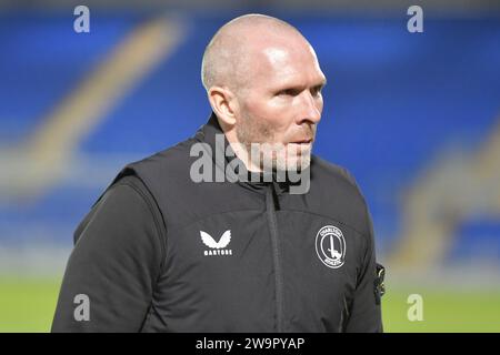 Bristol, Inghilterra. 29 dicembre 2023. Charlton Athletic Head Coach Michael Appleton prima della partita Sky Bet EFL League One Bristol Rovers e Charlton Athletic. Kyle Andrews/Alamy Live News Foto Stock