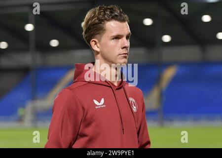 Bristol, Inghilterra. 29 dicembre 2023. Patrick Casey del Charlton Athletic prima dello Sky Bet EFL League One match Bristol Rovers e Charlton Athletic. Kyle Andrews/Alamy Live News Foto Stock