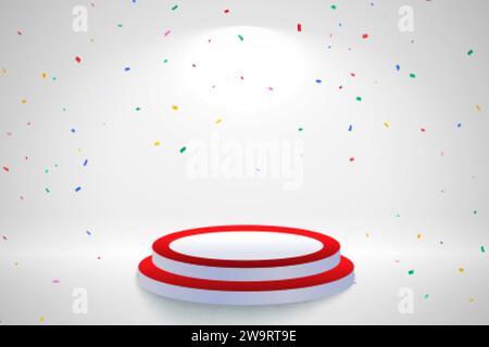 Podio 3d realistico con spazio vuoto 23 Illustrazione Vettoriale