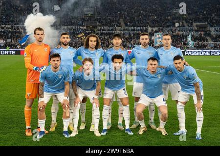 Roma, Roma, Italia. 29 dicembre 2023. SQUADRA LAZIO tra S.S. Lazio e Frosinone calcio il 29 dicembre 2023 allo Stadio Olimpico di Roma (Credit Image: © Stefano D'Offizi/ZUMA Press Wire) SOLO EDITORIALE! Non per USO commerciale! Crediti: ZUMA Press, Inc./Alamy Live News Foto Stock