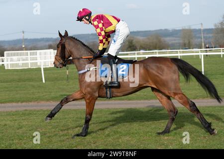 Broken quest, guidato da Jack Andrews e allenato da David Dennis, in quarta corsa a Wincanton, il 21 marzo 2022 Foto Stock