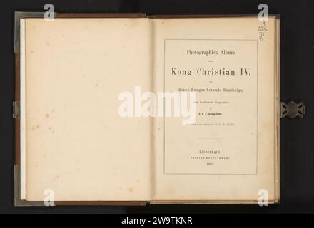 Album fotografico Over King Christian IV and This King's Discovered Contemporary, 1863 libri. supporto fotografico. cartone. pelle. stampa in metallo/stampa in albume Foto Stock