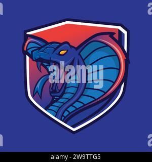 Design vettoriale con logo Cobra Mascot Illustrazione Vettoriale
