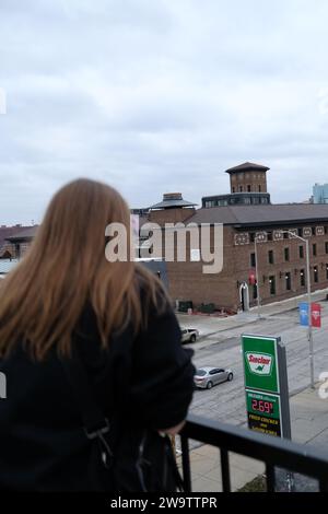 Kansas City Missouri - 23 dicembre 2023: Messenger Coffee Shop Downtown KCMO Foto Stock