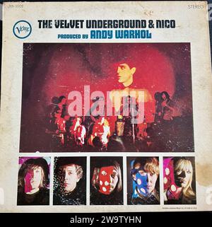 Dettaglio, copertina album vinile, Andy Warhol Design, Banana, Lou Reed e The Velvet Underground, 1967 Design Foto Stock