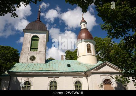 St Chiesa ortodossa di Nicola a Kuresaare, sull'isola di Saaremaa, nel Mar Baltico, al largo della costa dell'Estonia, nell'Europa orientale Foto Stock