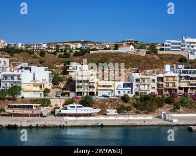 Paesaggio urbano di Sitia, regione di Lasithi, Creta, Grecia Foto Stock
