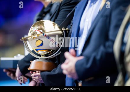 Mechelen, Belgio. 30 dicembre 2023. Immagine scattata durante la gara di salto della Coppa del mondo FEI all'evento equestre "Vlaanderens Kerstjumping - Memorial Eric Wauters" a Malines sabato 30 dicembre 2023. BELGA PHOTO JASPER JACOBS Credit: Belga News Agency/Alamy Live News Foto Stock