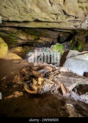 Grotta di ZAS, interno, Monte ZAS o Zeus, Isola di Naxos, Cicladi, Grecia Foto Stock