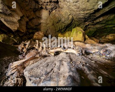 Grotta di ZAS, interno, Monte ZAS o Zeus, Isola di Naxos, Cicladi, Grecia Foto Stock