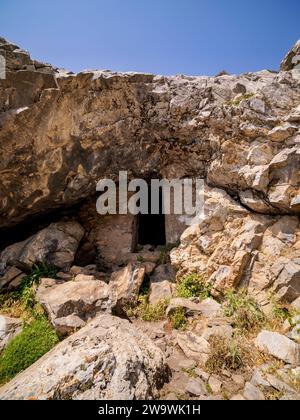 Grotta di ZAS, Monte ZAS o Zeus, Isola di Naxos, Cicladi, Grecia Foto Stock