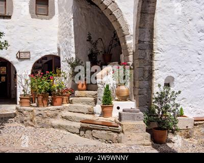 Monastero di San Giovanni il Teologo, Patmos Chora, Isola di Patmos, Dodecaneso, Grecia Foto Stock