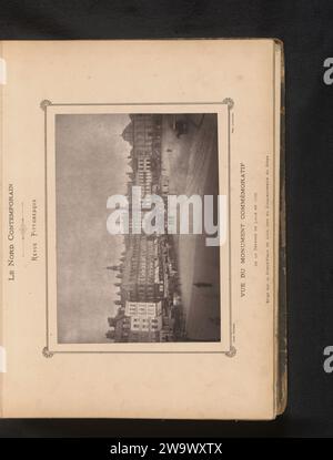 Vista della colonna la colonne de la Déesse in Place de Général du Gaulle a Lille, in memoria della resistenza agli austriaci nel 1792, Lemercier (fotografo), 1877 circa - nel o prima del 1882 monumento in carta stampata fotomeccanica, statua. quadrato, luogo, circo, ecc. Lille Foto Stock